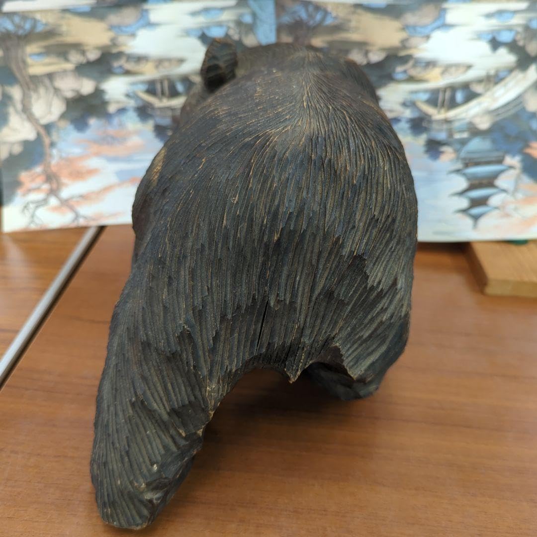 【工芸品/熊/置物】木彫り　白光作　木彫　彫刻　縁起物　インテリア 61t9aw0i5fL._AC_SY200_QL15_.jpg